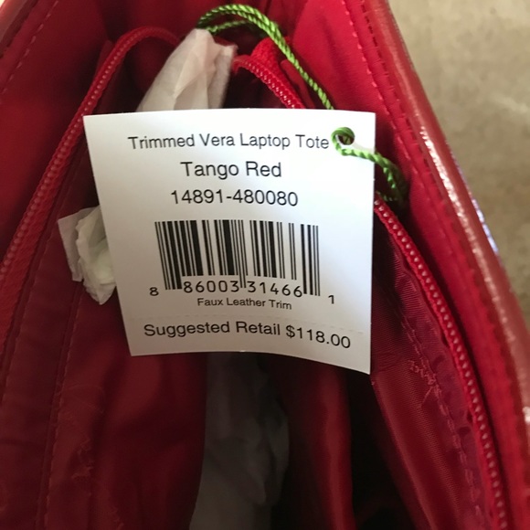 Vera Bradley Trimmed Laptop Tote Bag - Picture 6 of 8